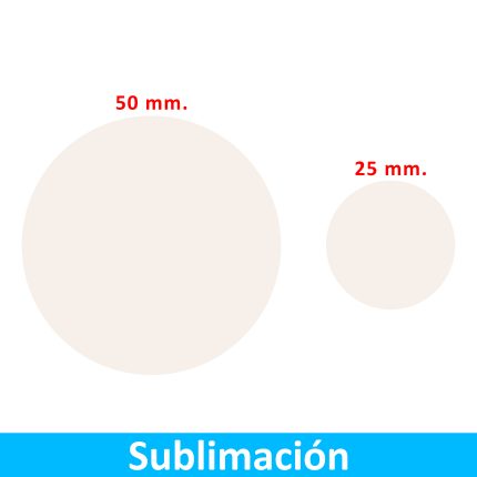 Sellos Metálicos Sublimables 25mm. y 50mm.